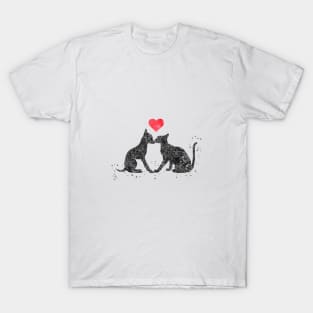 Cat and dog kissing T-Shirt